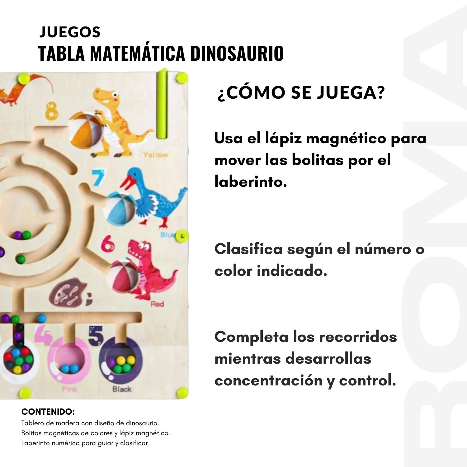 TABLA MATEMÁTICA DINOSAURIO - JUEGO EDUCATIVO