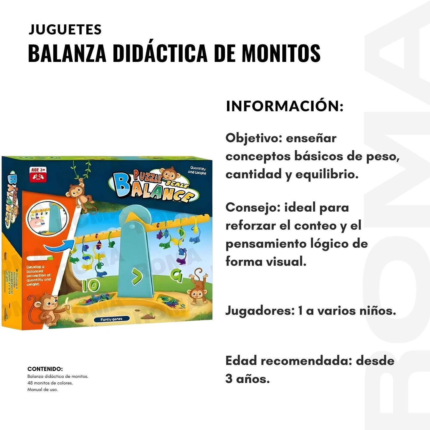 BALANZA DIDÁCTICA DE MONITOS