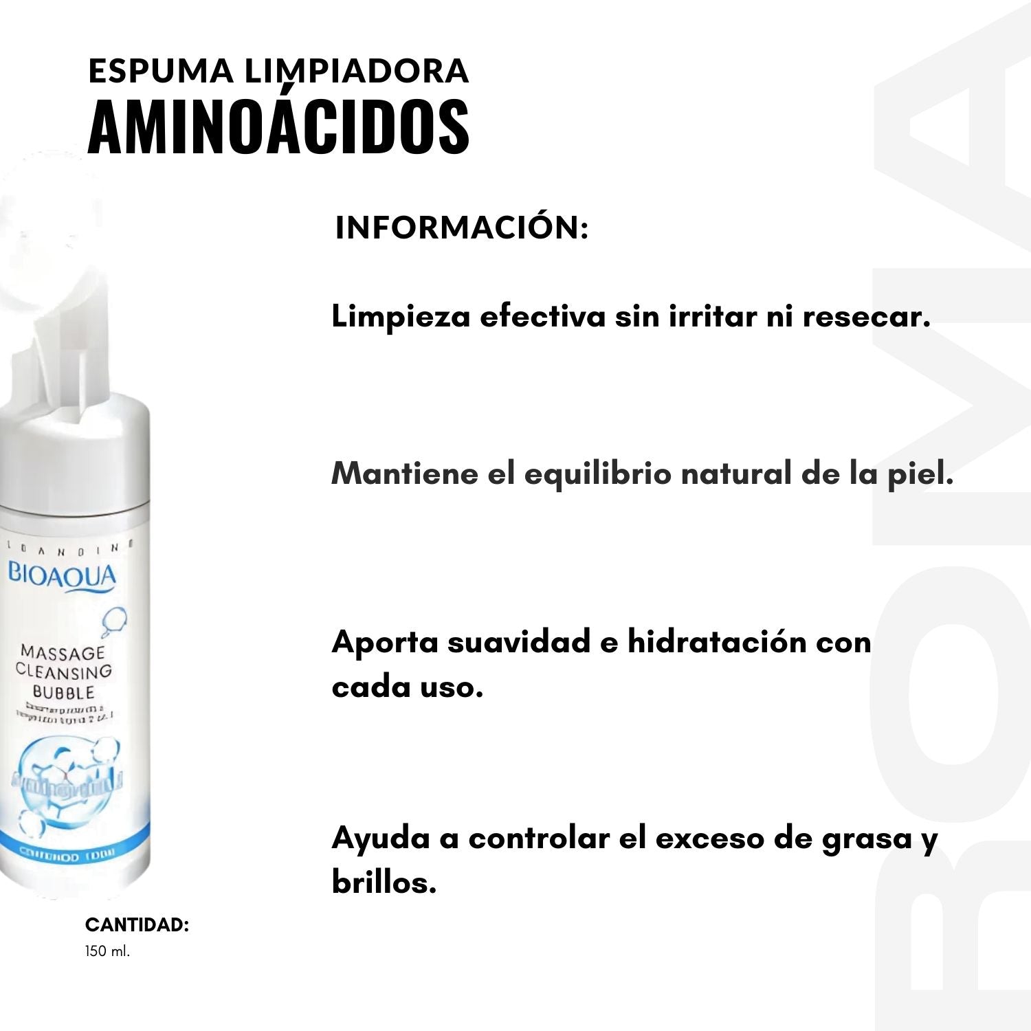 ESPUMA LIMPIADORA AMINOÁCIDOS 150ML BIOAQUA