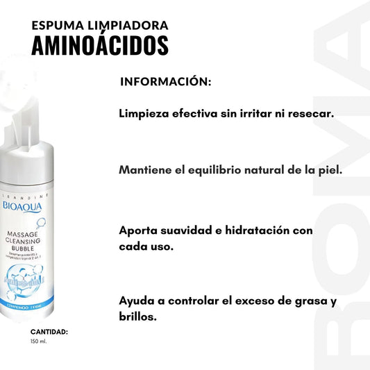 ESPUMA LIMPIADORA AMINOÁCIDOS 150ML BIOAQUA