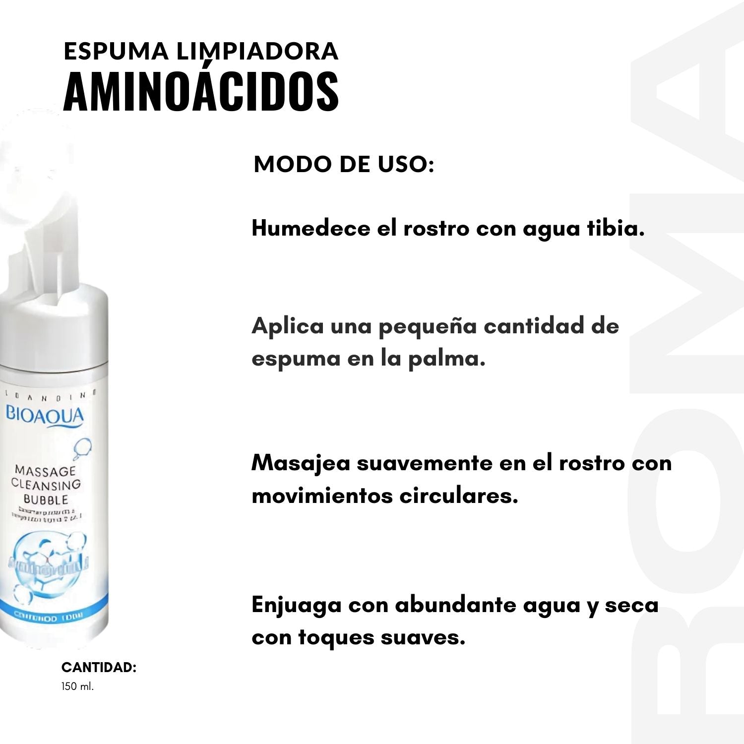 ESPUMA LIMPIADORA AMINOÁCIDOS 150ML BIOAQUA
