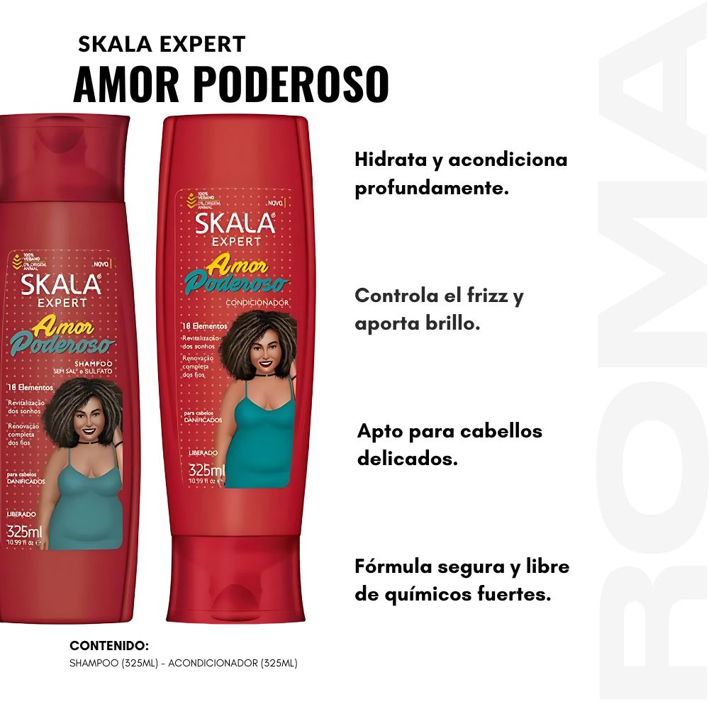 SHAMPOO + ACONDICIONADOR AMOR PODEROSO SKALA EXPERT 325ML
