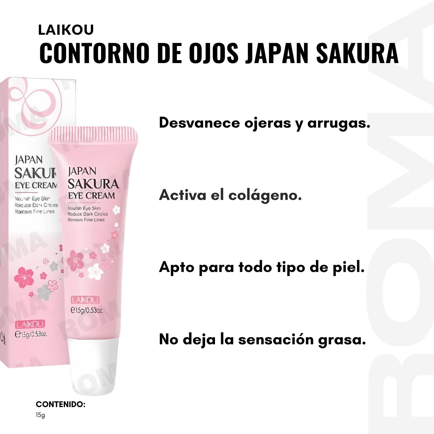CONTORNO DE OJOS JAPAN SAKURA EYE CREAM LAIKOU 15G