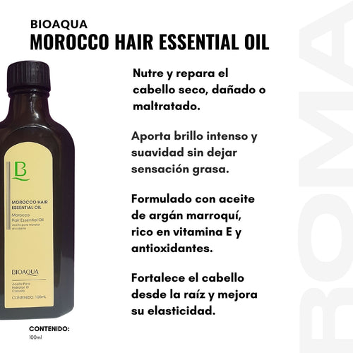 ACEITE ESENCIAL CAPILAR DE MOROCCO BIOAQUA 100ML