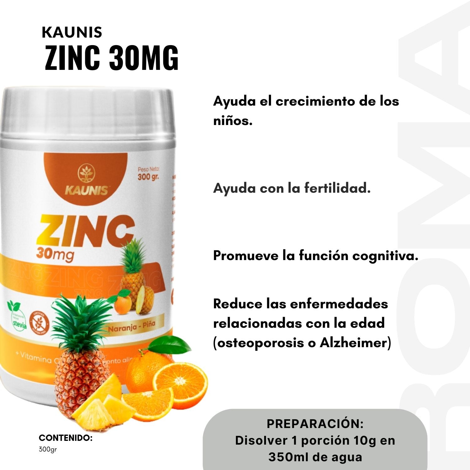 ZINC EN POLVO 300G