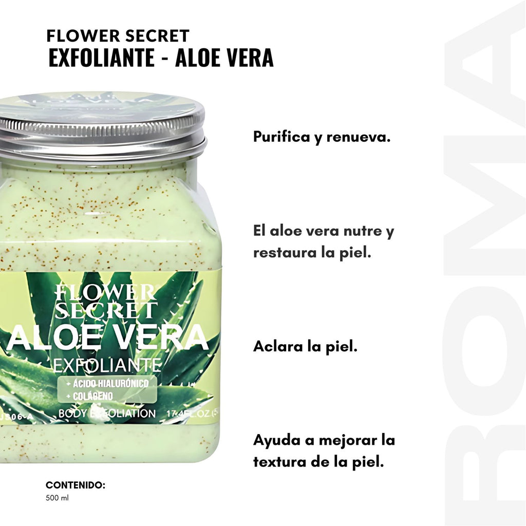 CREMA EXFOLIANTE ALOE VERA FLOWER SECRET 500ML