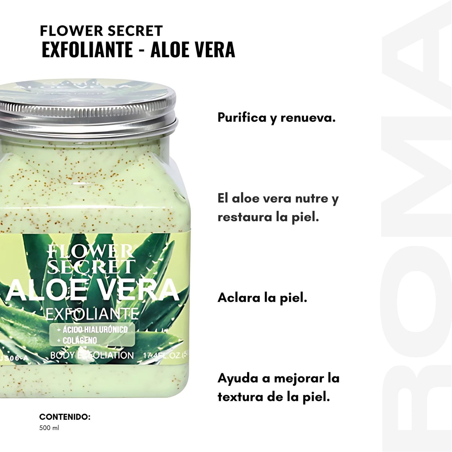 CREMA EXFOLIANTE ALOE VERA FLOWER SECRET 500ML