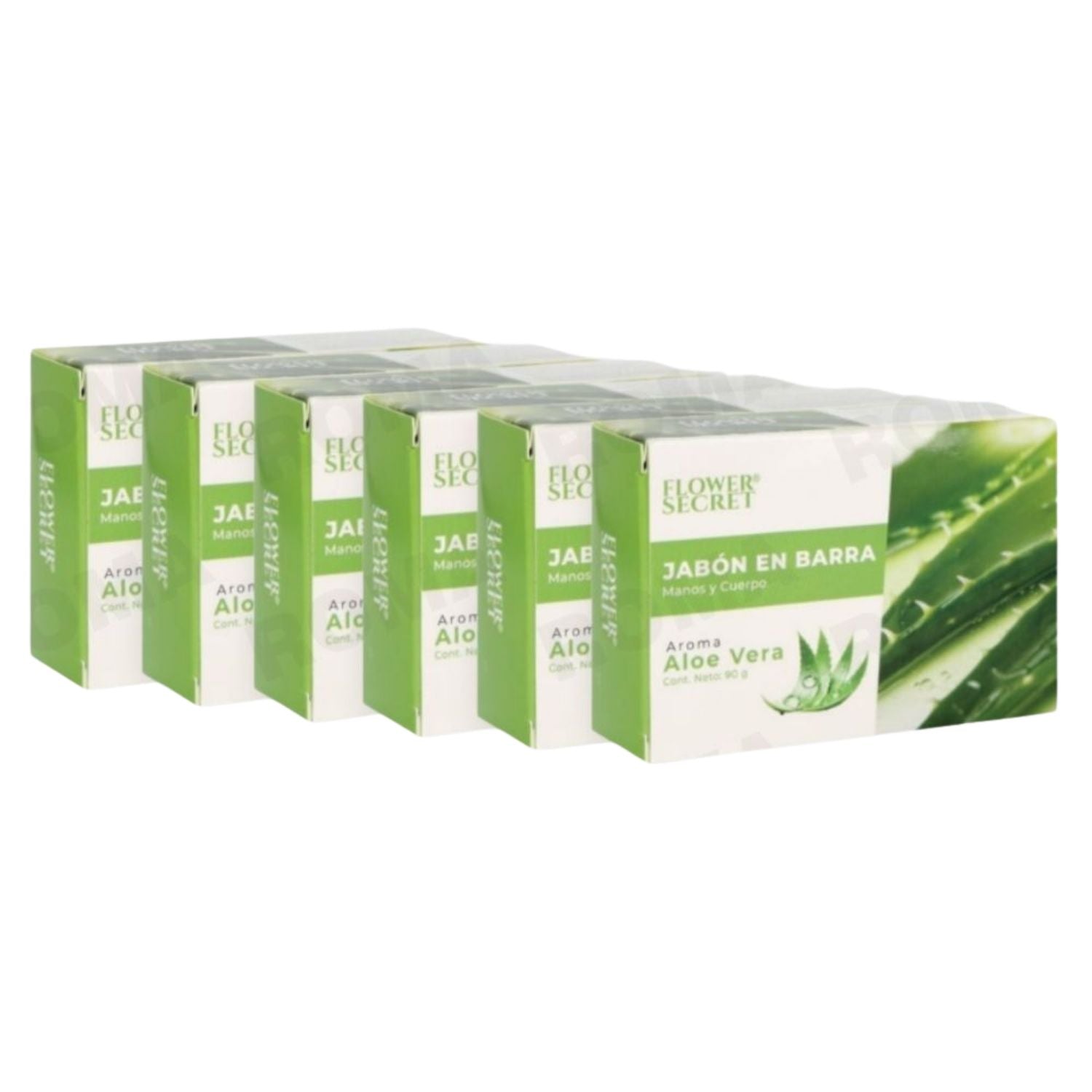 JABÓN EN BARRA AROMA A ALOE VERA 90G FLOWER SECRET