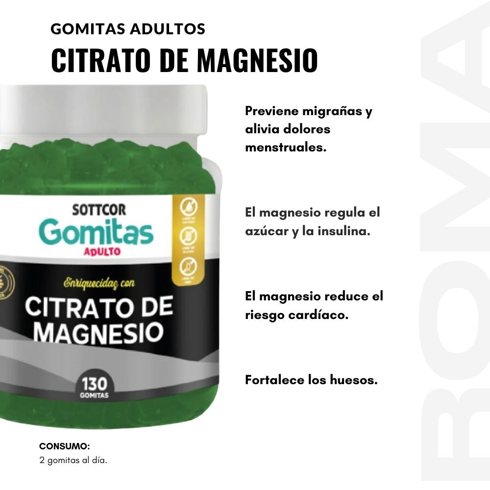 GOMITAS CITRATO DE MAGNESIO 130UND