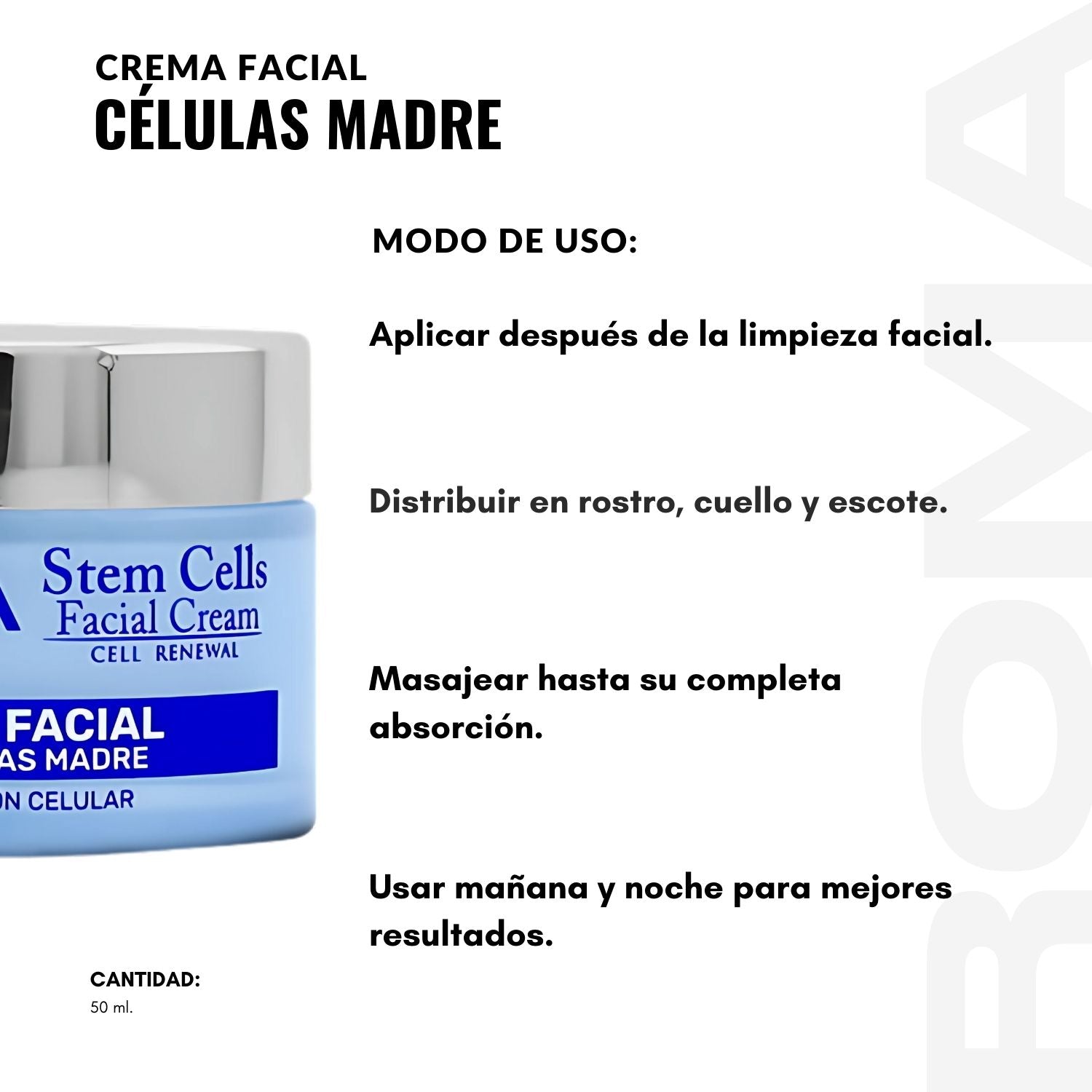 CREMA FACIAL CÉLULAS MADRE 50ML NEVADA