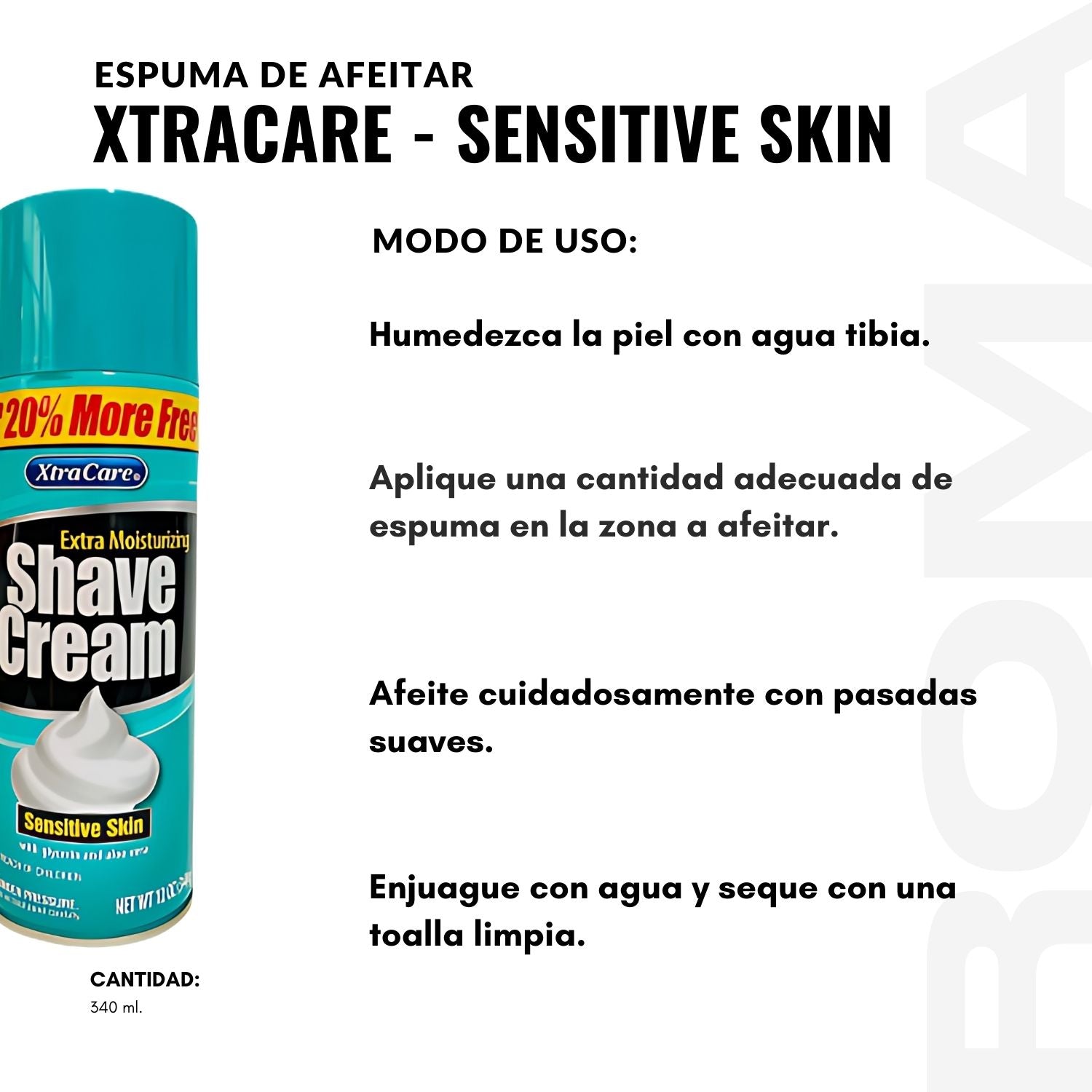 ESPUMA DE AFEITAR XTRACARE – SENSITIVE SKIN 340ML