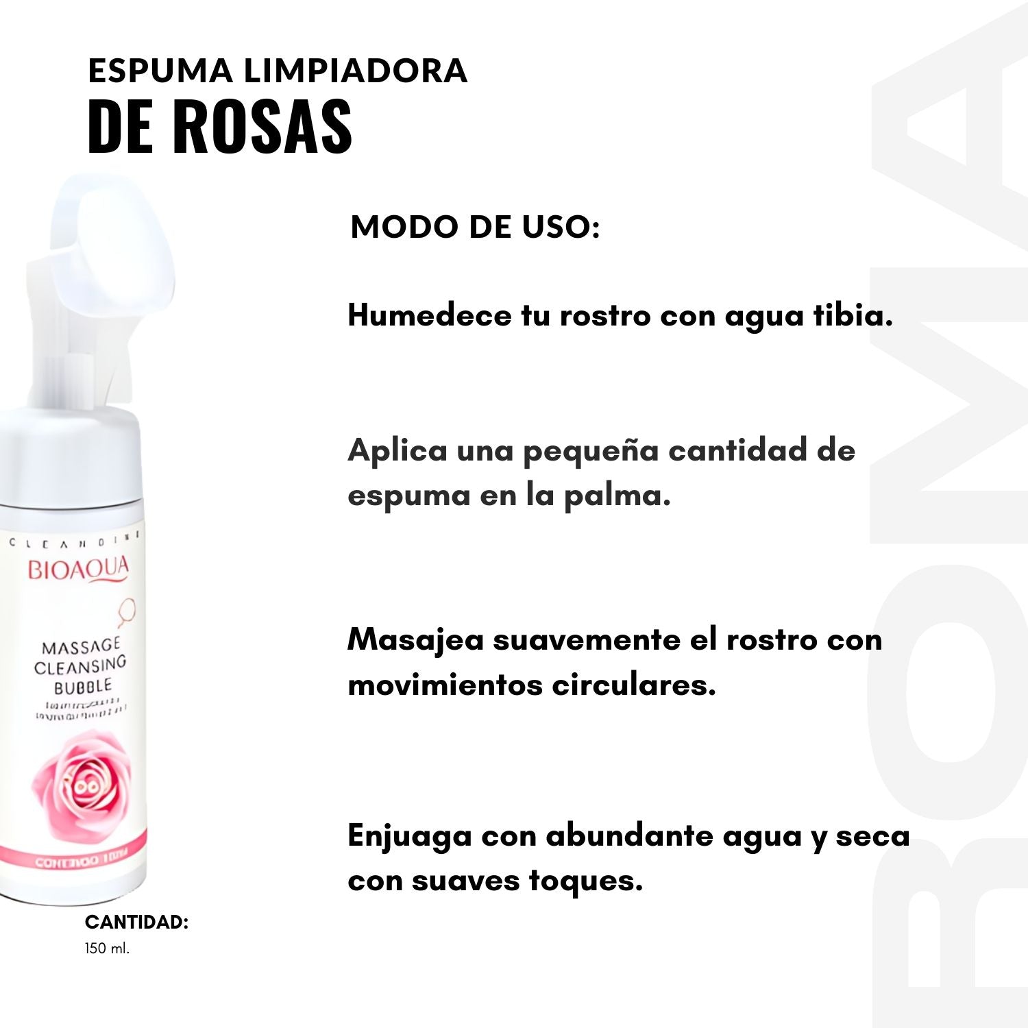 ESPUMA LIMPIADORA ROSAS 150ML BIOAQUA