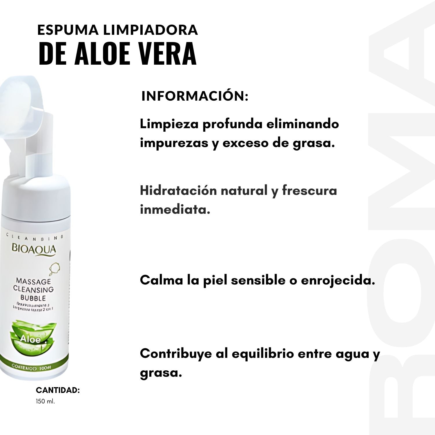 ESPUMA LIMPIADORA ALOE VERA 150ML BIOAQUA