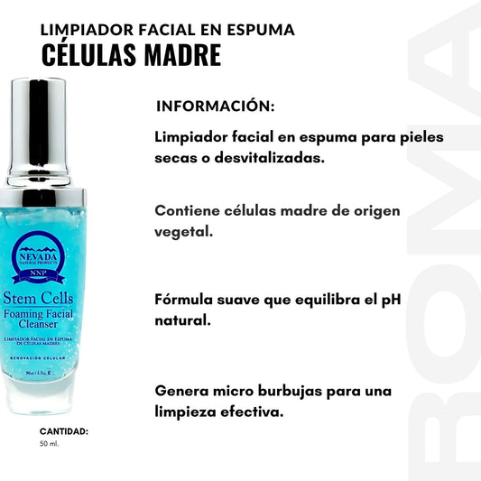 LIMPIADOR FACIAL EN ESPUMA CÉLULAS MADRE 50ML NEVADA