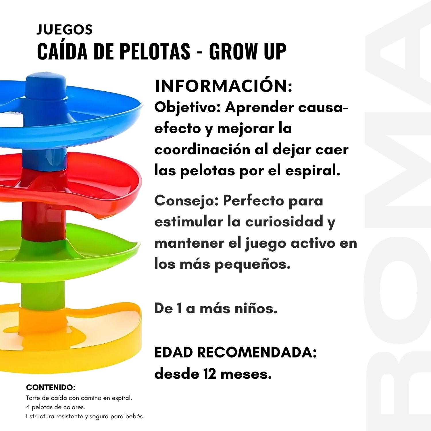 CAÍDA DE PELOTAS GROW UP - JUEGO DIDÁTICO