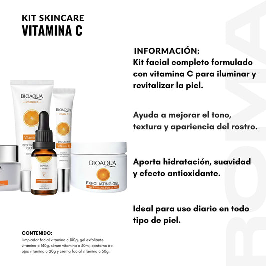 KIT SKINCARE VITAMINA C 5 PZS BIOAQUA
