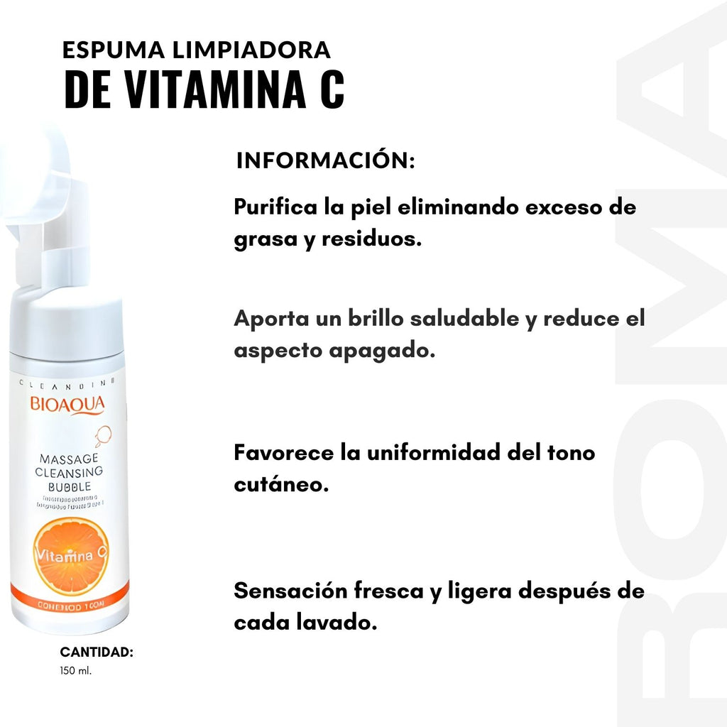 ESPUMA LIMPIADORA VITAMINA C 150ML BIOAQUA
