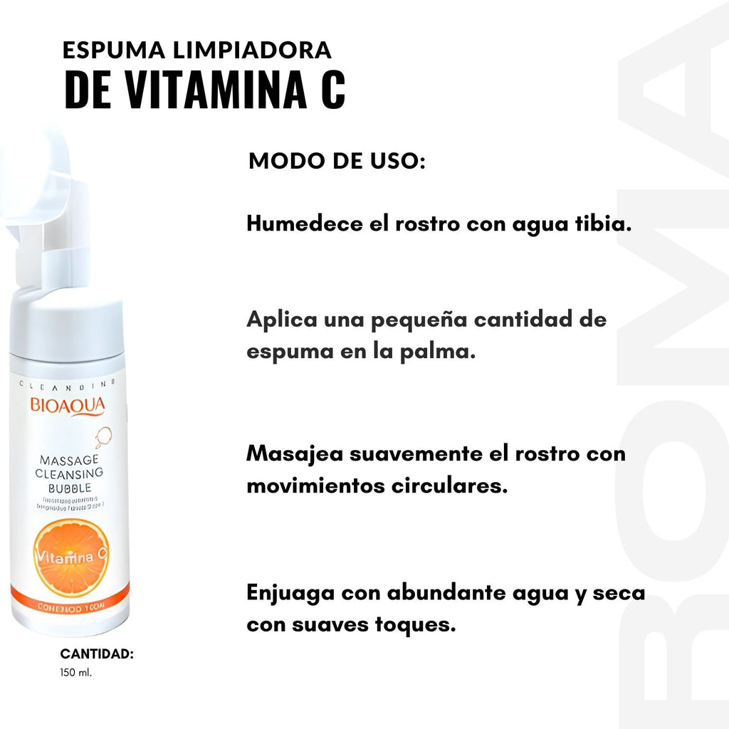 ESPUMA LIMPIADORA VITAMINA C 150ML BIOAQUA