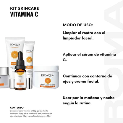 KIT SKINCARE VITAMINA C 5 PZS BIOAQUA