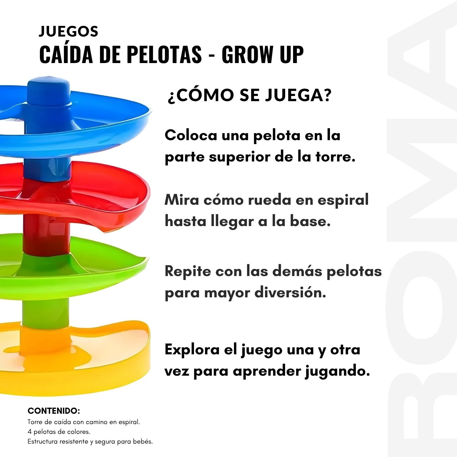 CAÍDA DE PELOTAS GROW UP - JUEGO DIDÁTICO