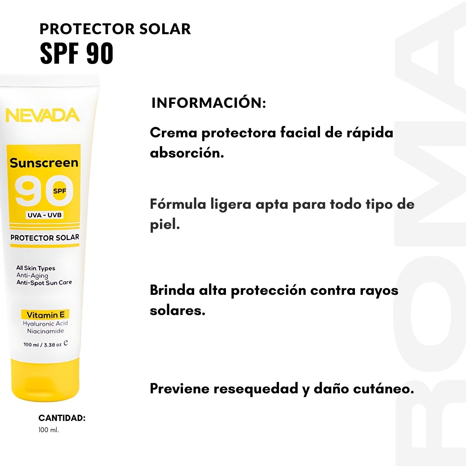 PROTECTOR SOLAR SPF90 100ML NEVADA