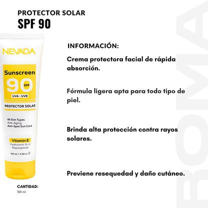 PROTECTOR SOLAR SPF90 100ML NEVADA