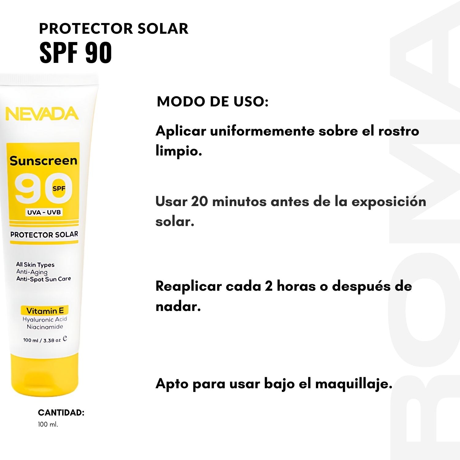 PROTECTOR SOLAR SPF90 100ML NEVADA
