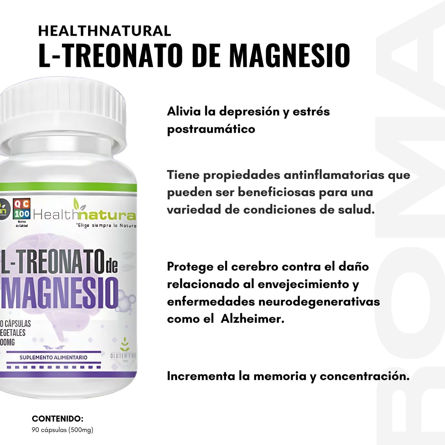L-TREONATO DE MAGNESIO HEALTHNATURAL 500MG