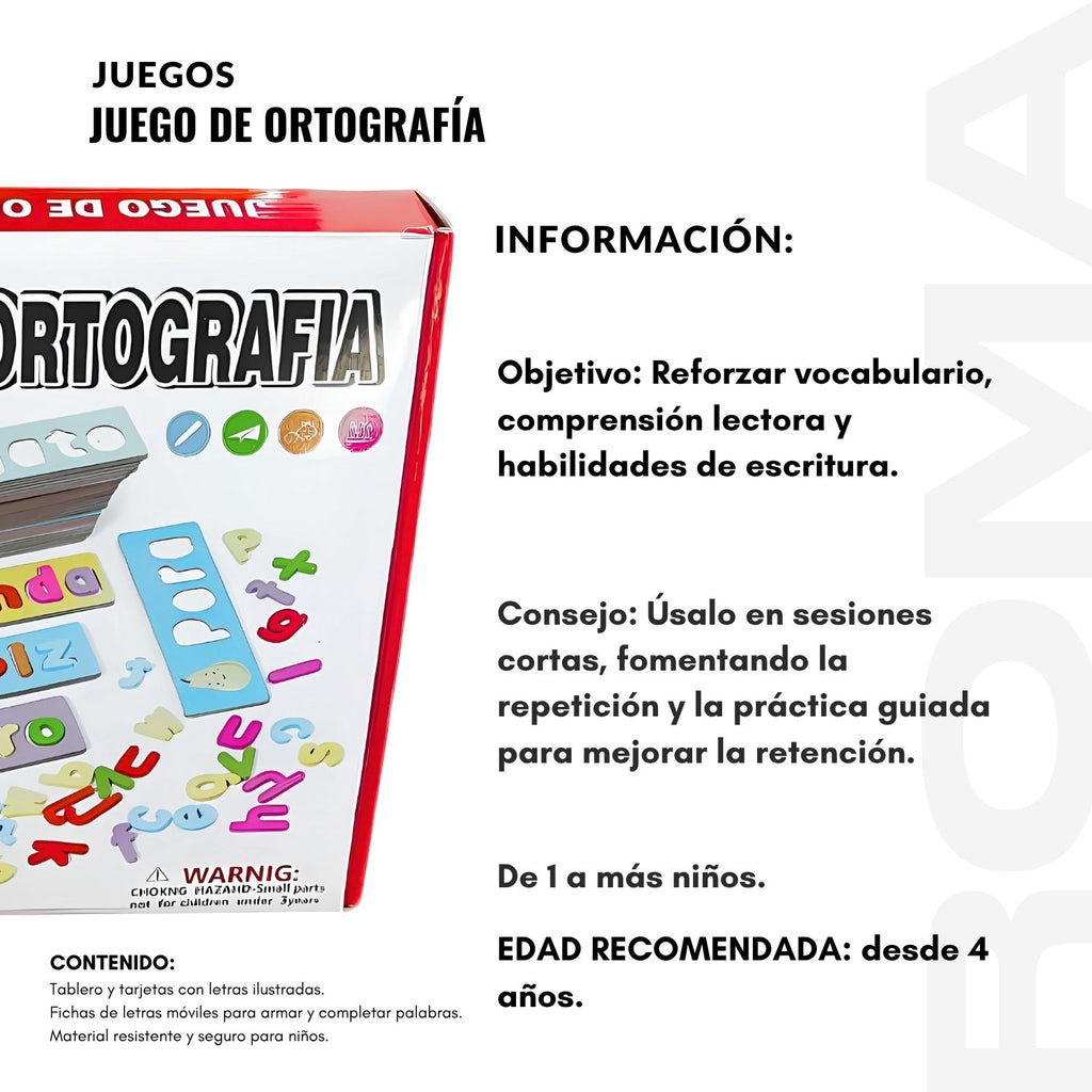 JUEGO DE ORTOGRAFÍA - JUEGO DIDÁTICO