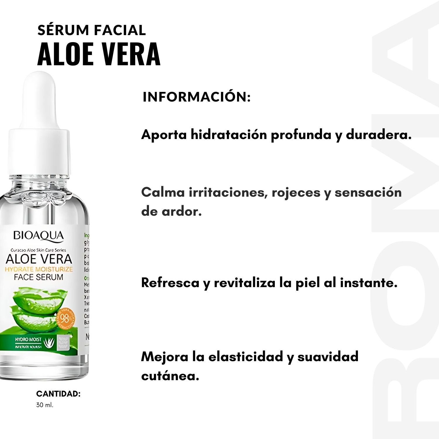 SÉRUM FACIAL ALOE VERA 30ML BIAOQUA