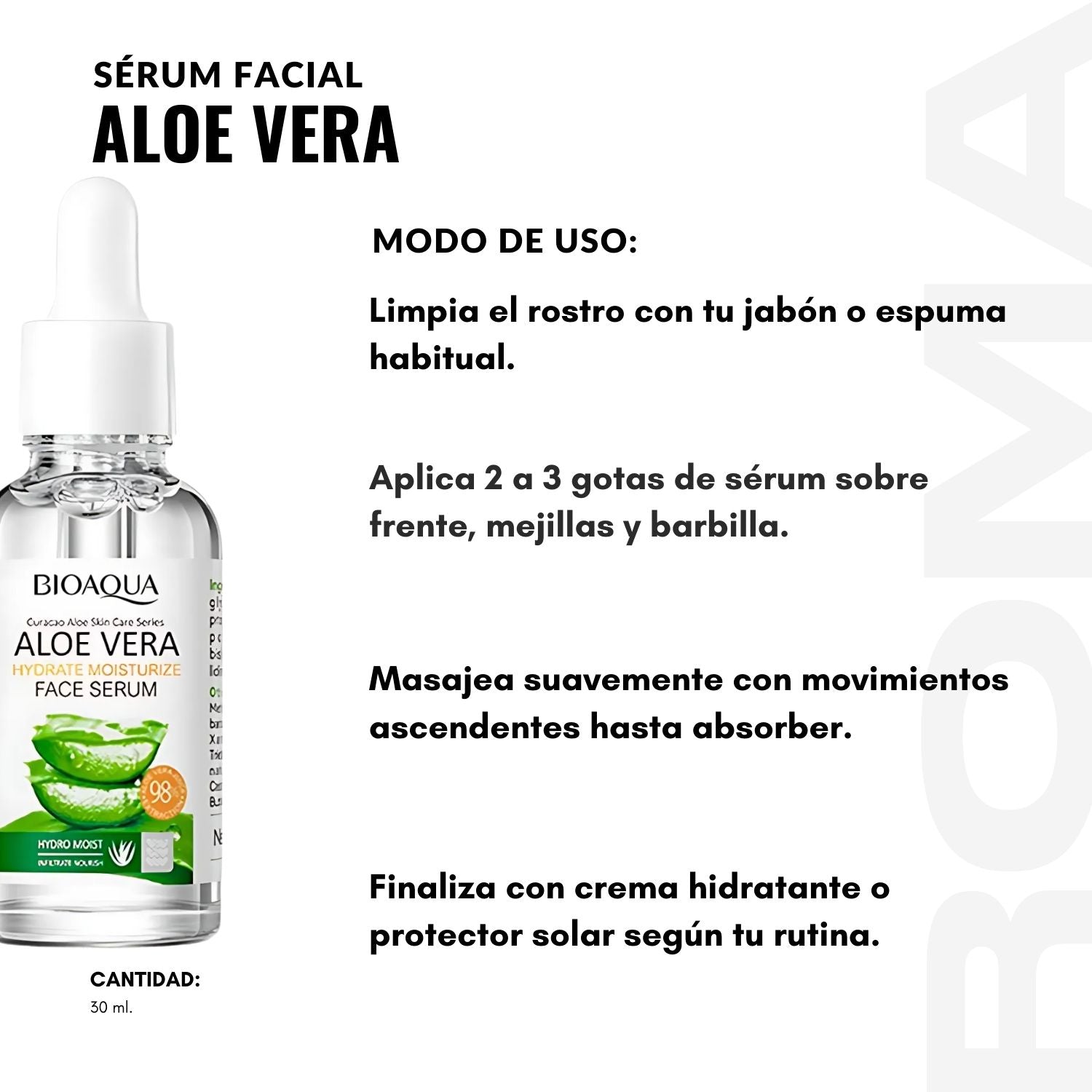 SÉRUM FACIAL ALOE VERA 30ML BIAOQUA