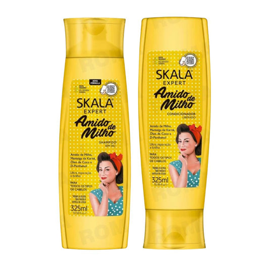 SHAMPOO + ACONDICIONADOR AMIDO DE MILHO SKALA EXPERT 325ML