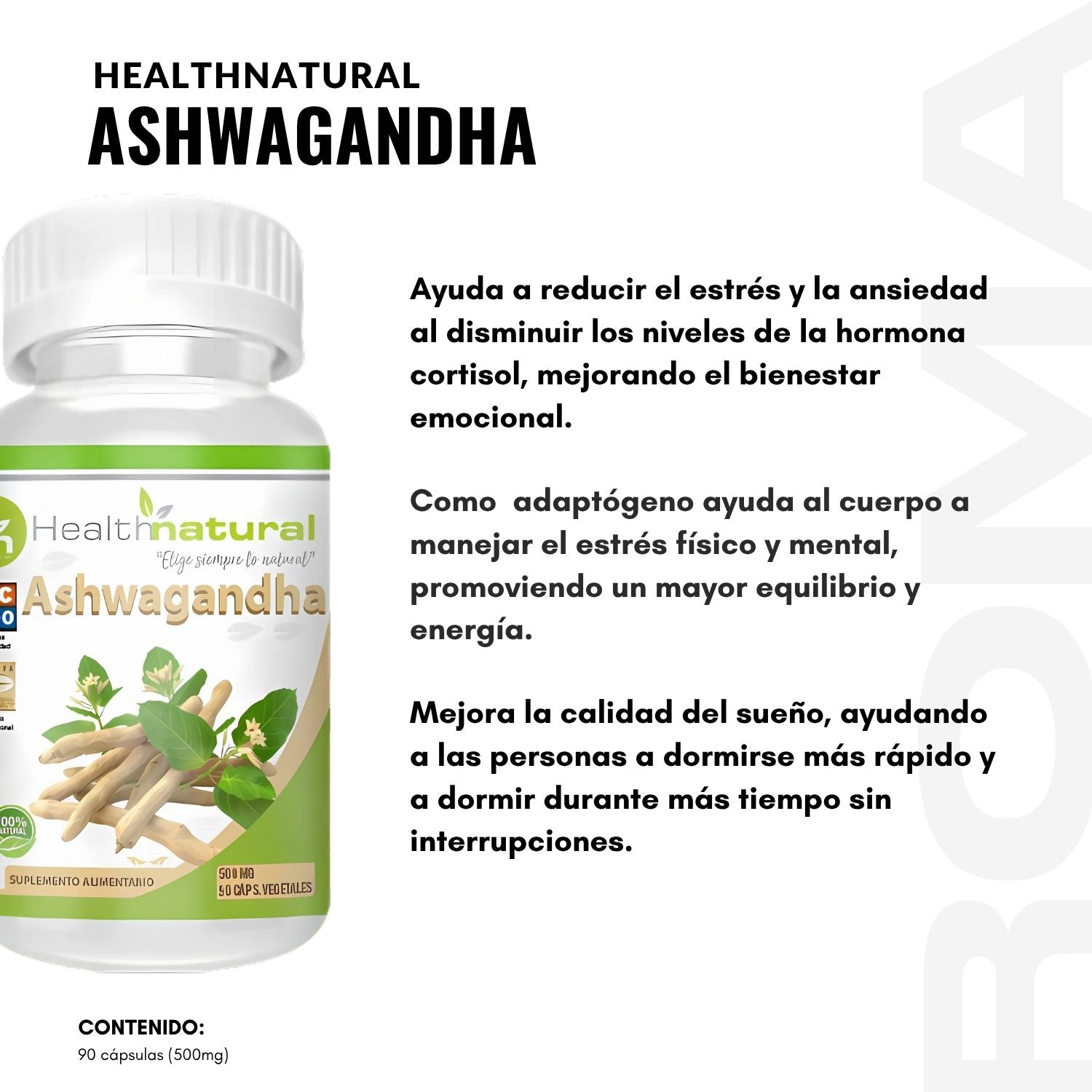ASHWAGANDHA HEALTHNATURAL 500MG