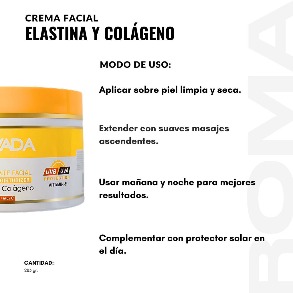 CREMA FACIAL ELASTINA Y COLÁGENO 283G NEVADA