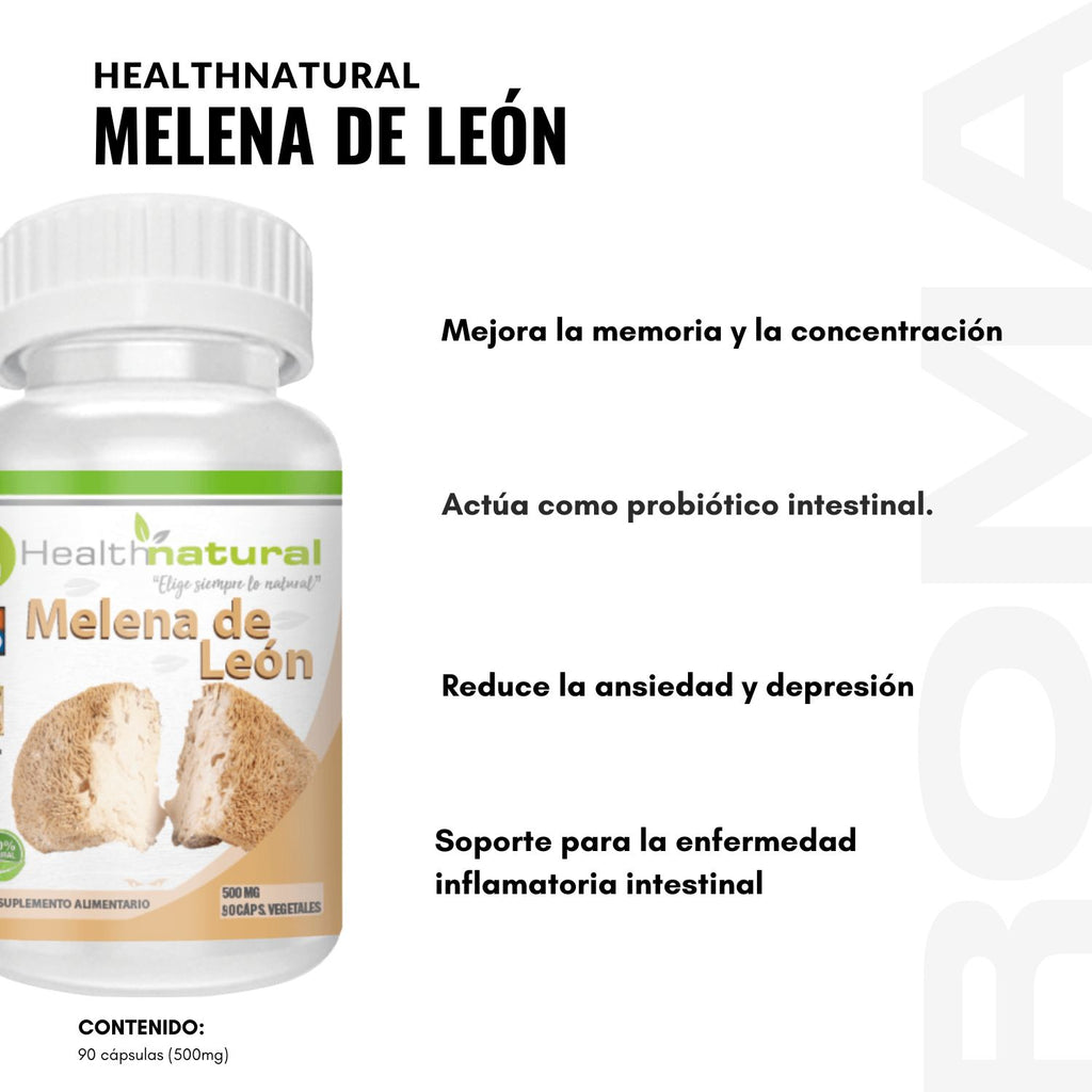 MELENA DE LEÓN HEALTHNATURAL 500MG