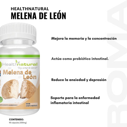 MELENA DE LEÓN HEALTHNATURAL 500MG