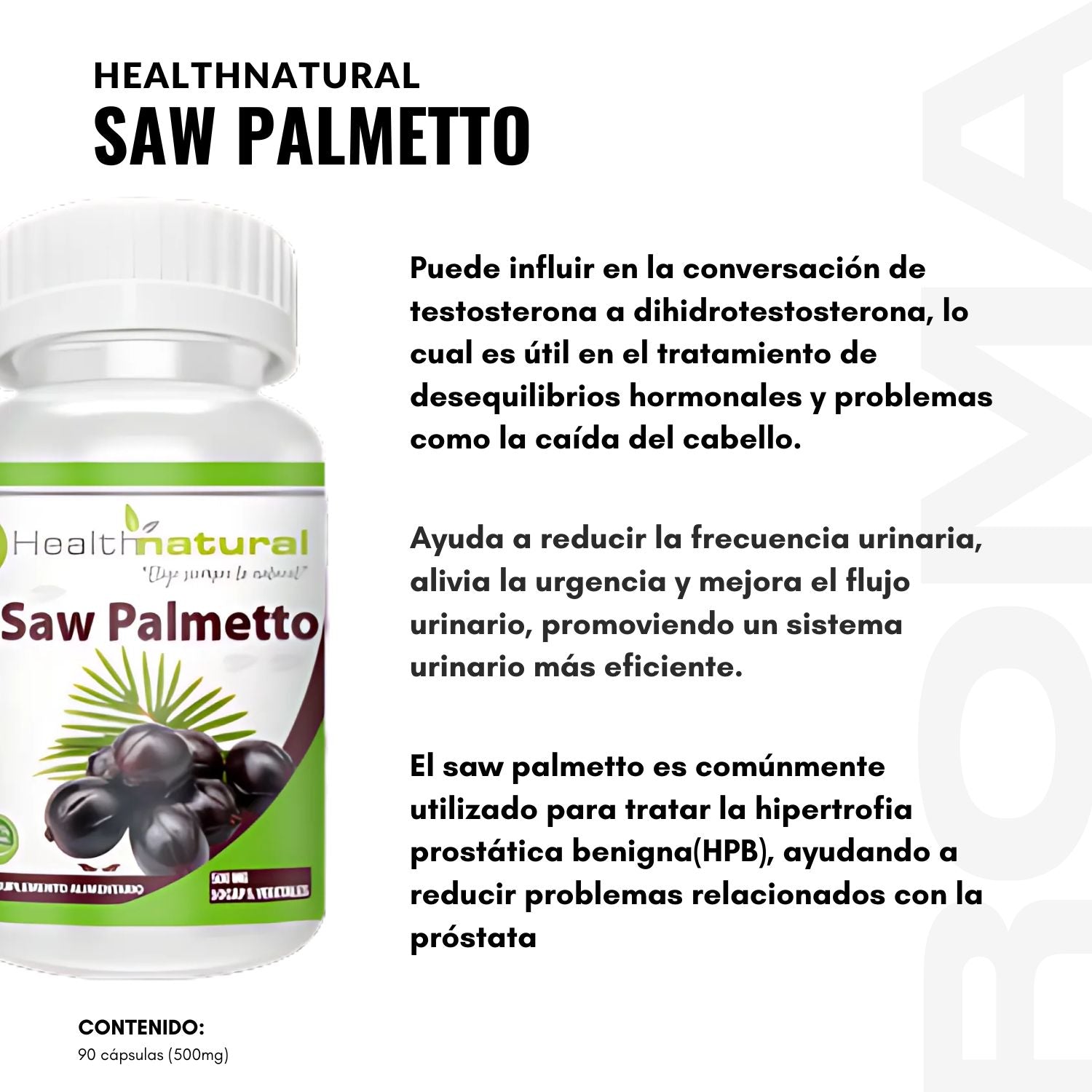 SAW PALMETTO HEALTHNATURAL 500MG