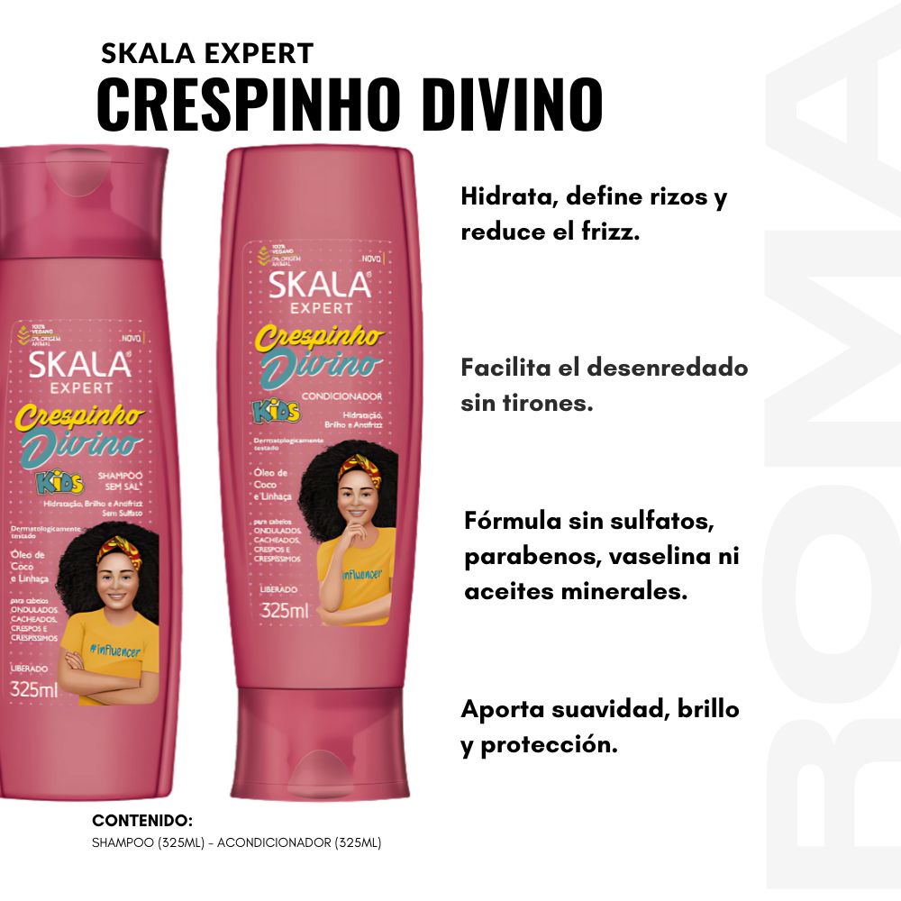 SHAMPOO + ACONDICIOANDOR CRESPINHO DIVINO SKALA EXPERT 325ML