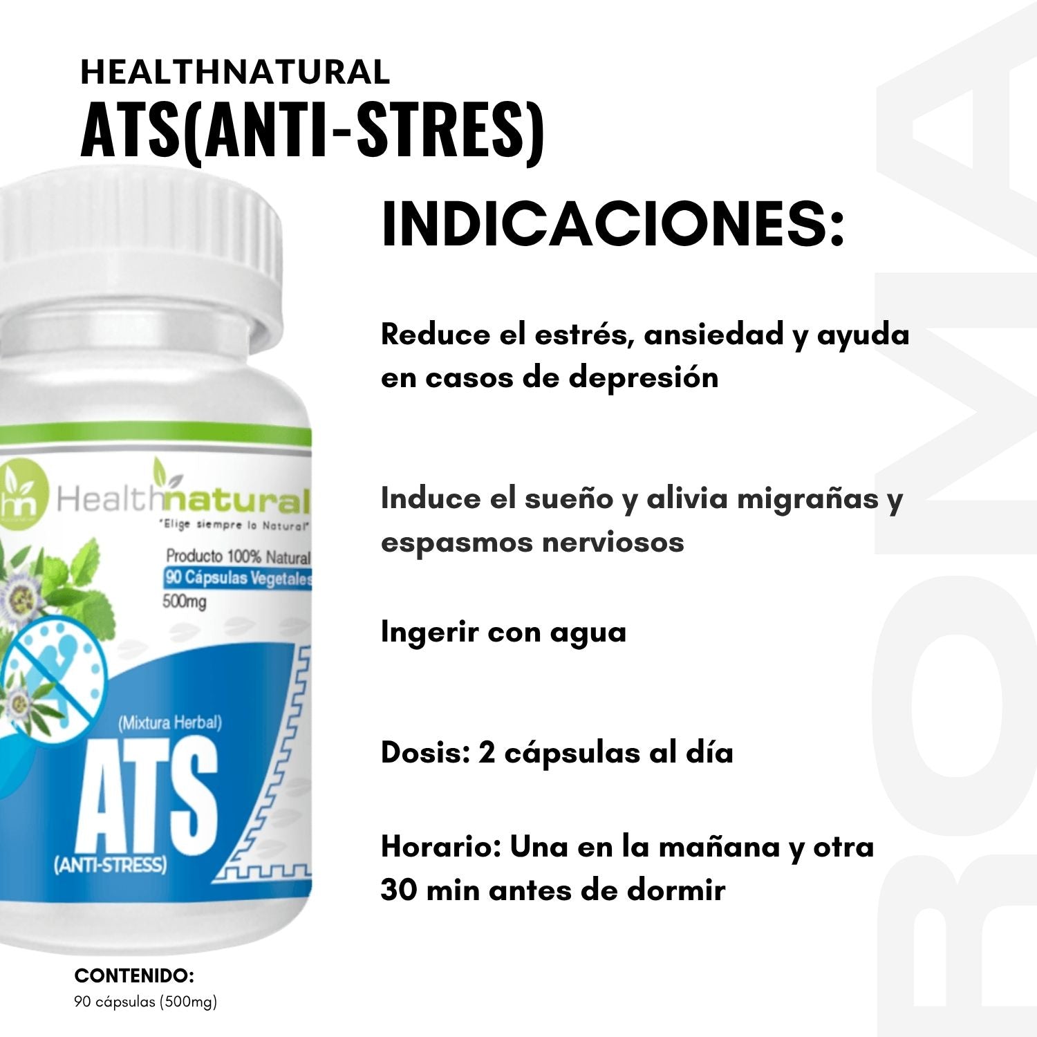 ATS(ANTI-STRES) HEALTHNATURAL 500MG