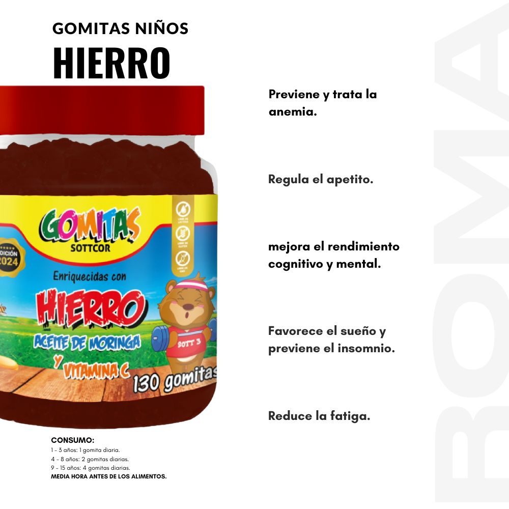 GOMITAS HIERRO NIÑOS 130UND