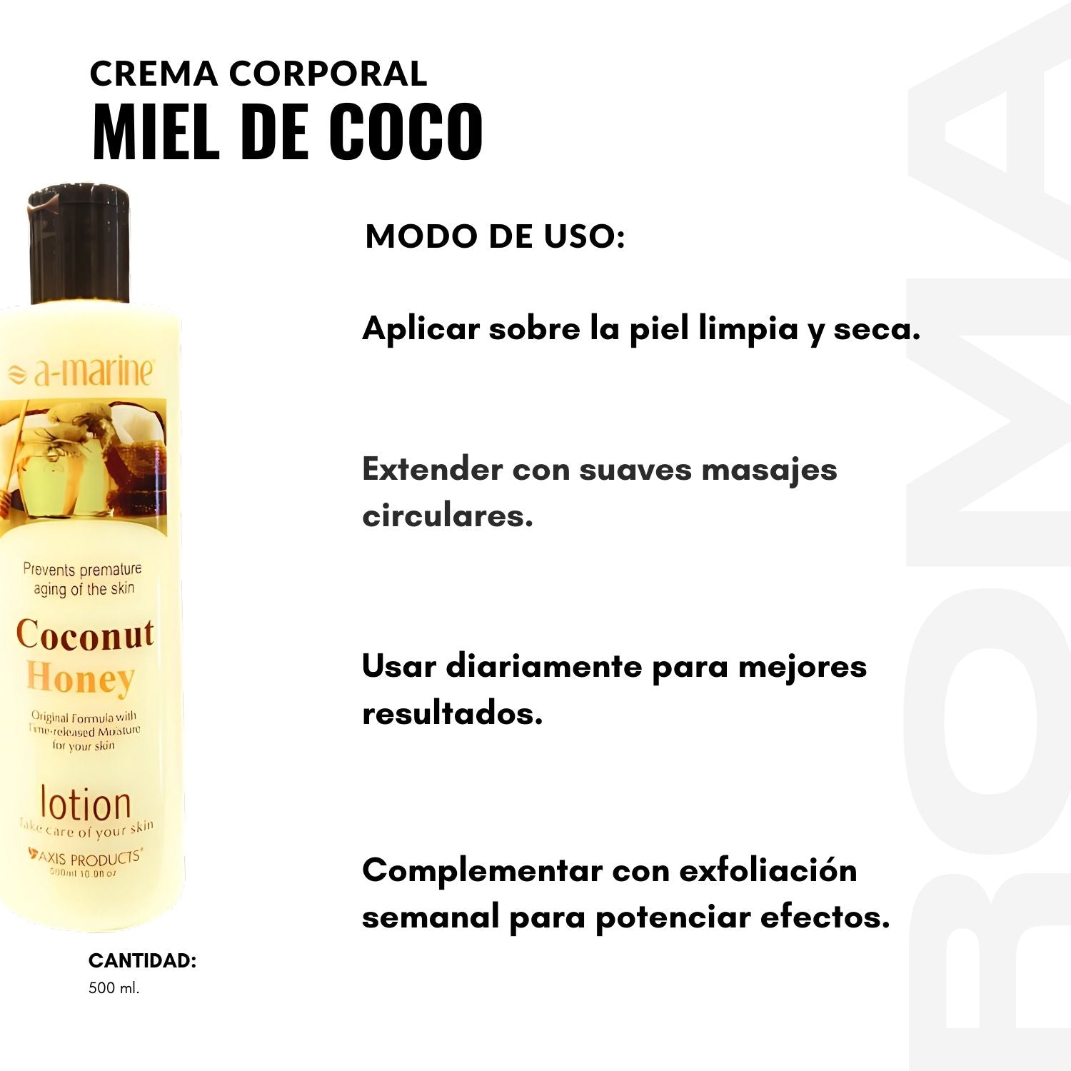 CREMA CORPORAL MIEL DE COCO 500ML