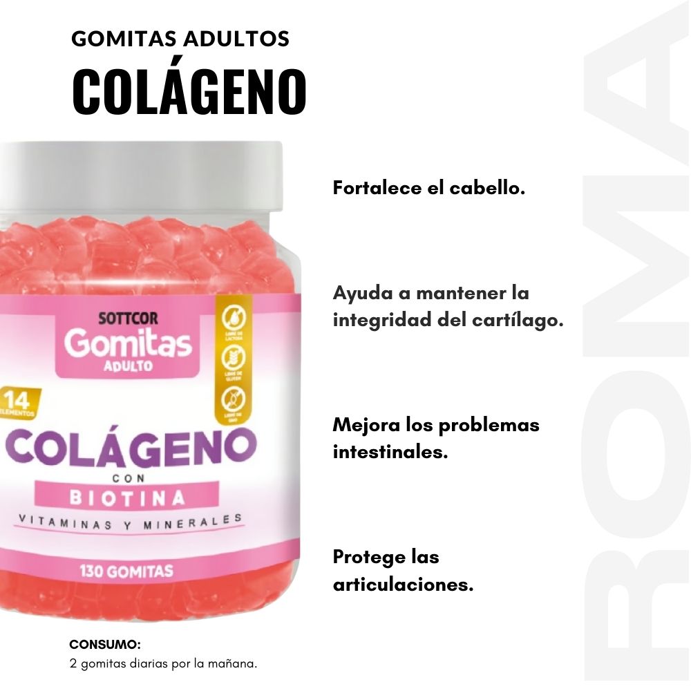 GOMITAS COLÁGENO CON BIOTINA 130UND