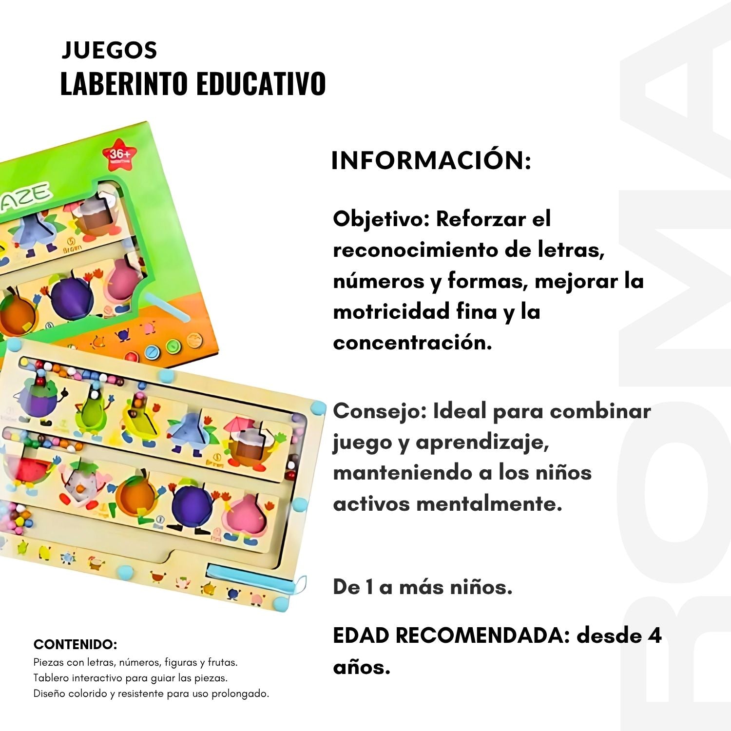 LABERINTO EDUCATIVO - JUEGO DIDÁTICO