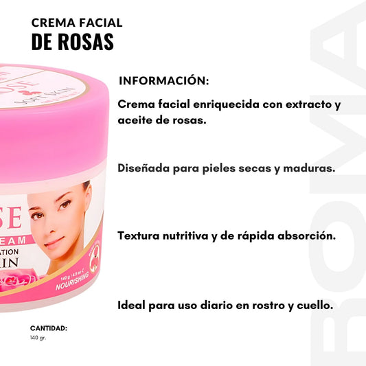 CREMA FACIAL DE ROSAS 140G NEVADA