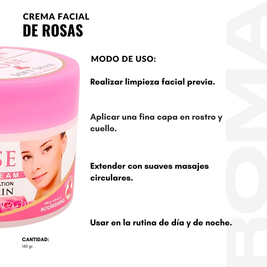 CREMA FACIAL DE ROSAS 140G NEVADA