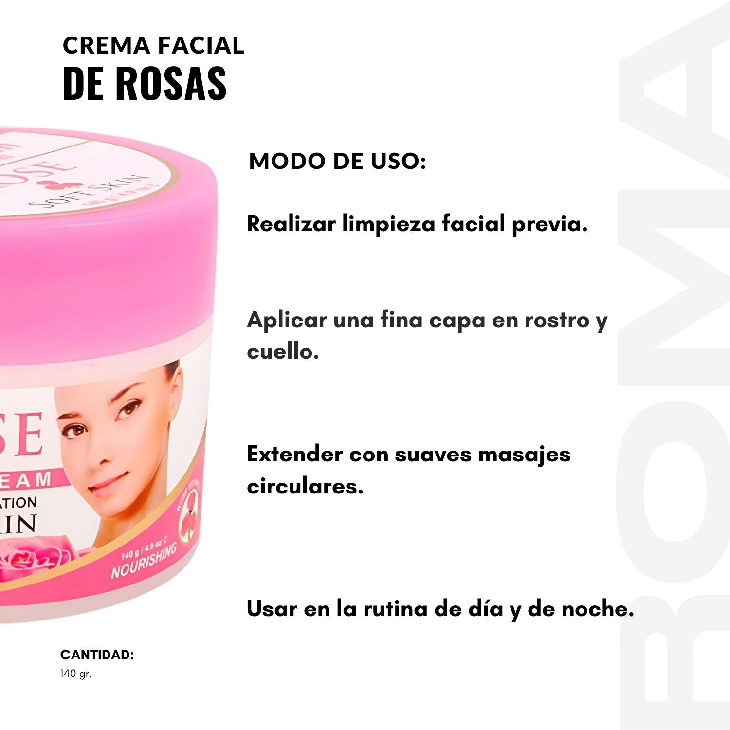 CREMA FACIAL DE ROSAS 140G NEVADA