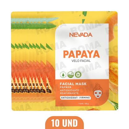 MASCARILLA FACIAL DE PAPAYA 10UND NEVADA