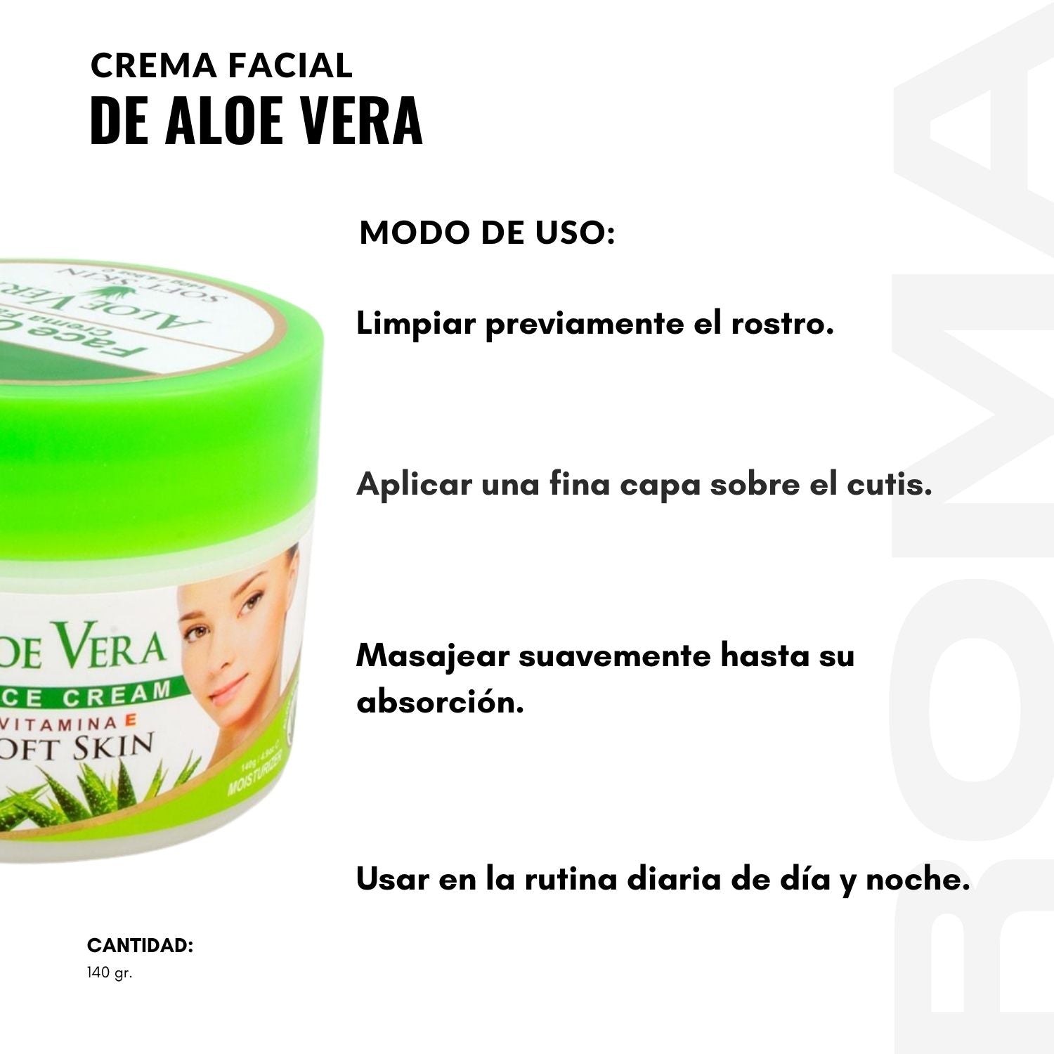 CREMA FACIAL DE ALOE VERA 140G NEVADA