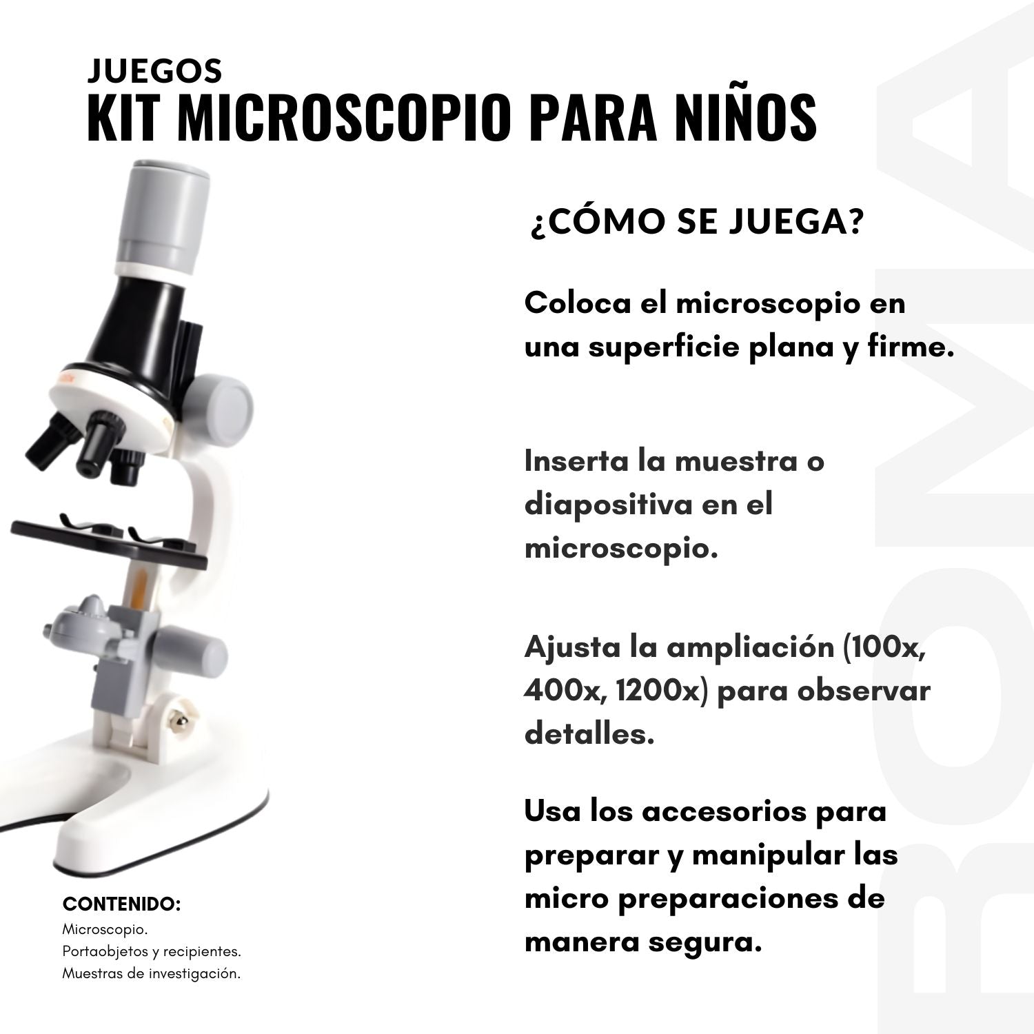 KIT MICROSCOPIO PARA NIÑOS