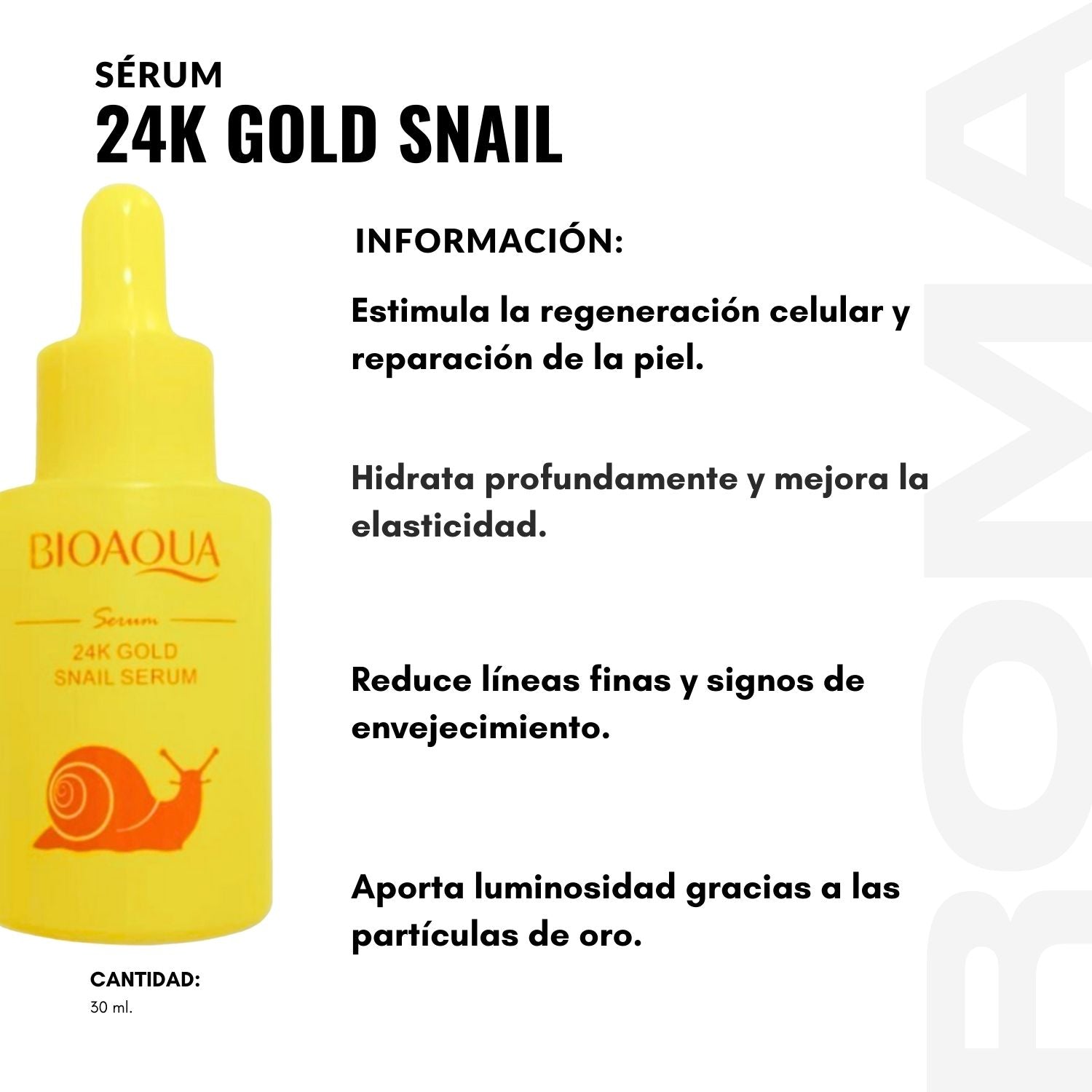 SÉRUM 24K GOLD SNAIL 30ML BIOAQUA